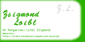 zsigmond loibl business card